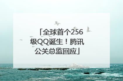 全球首个256级QQ诞生！腾讯公关总监回应