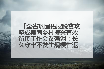 全省巩固拓展脱贫攻坚成果同乡村振兴有效衔接工作会议强调：长久守牢不发生规模性返贫致贫底线 王宁出席并讲话 王予波主持