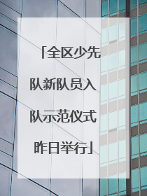 全区少先队新队员入队示范仪式昨日举行