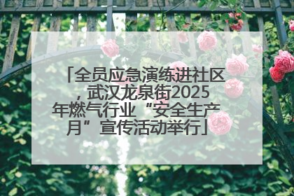 全员应急演练进社区，武汉龙泉街2025年燃气行业“安全生产月”宣传活动举行