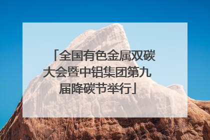 全国有色金属双碳大会暨中铝集团第九届降碳节举行