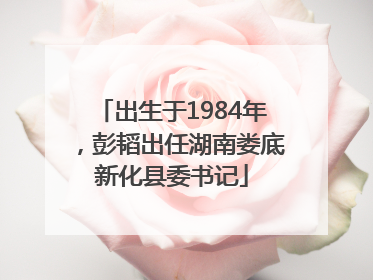 出生于1984年，彭韬出任湖南娄底新化县委书记