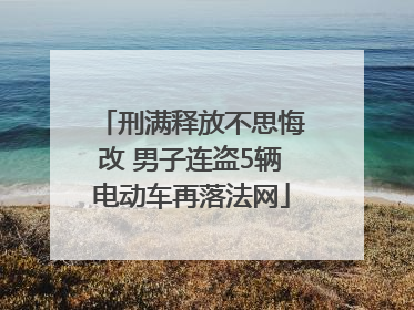 刑满释放不思悔改 男子连盗5辆电动车再落法网