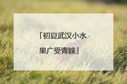 初夏武汉小水果广受青睐