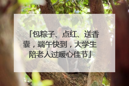 包粽子、点红、送香囊，端午快到，大学生陪老人过暖心佳节