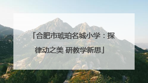 合肥市琥珀名城小学：探律动之美 研教学新思