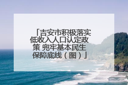 吉安市积极落实低收入人口认定政策 兜牢基本民生保障底线（图）