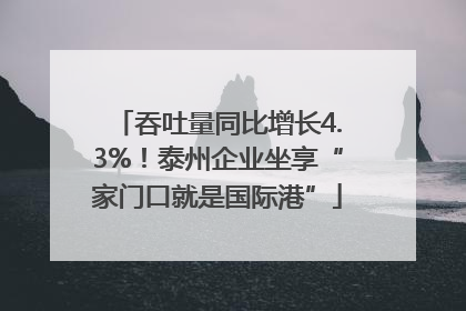 吞吐量同比增长4.3%！泰州企业坐享“家门口就是国际港”