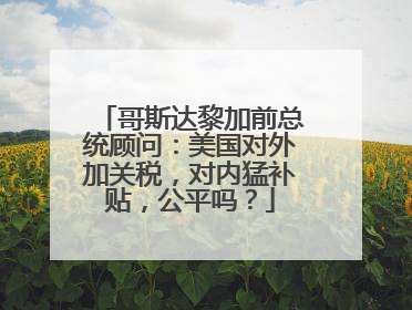 哥斯达黎加前总统顾问：美国对外加关税，对内猛补贴，公平吗？