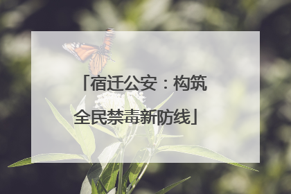 宿迁公安：构筑全民禁毒新防线