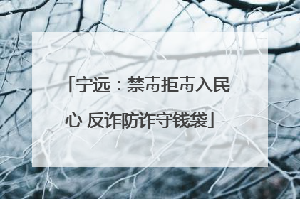 宁远：禁毒拒毒入民心 反诈防诈守钱袋