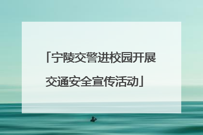 宁陵交警进校园开展交通安全宣传活动