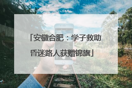 安徽合肥：学子救助昏迷路人获赠锦旗