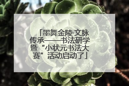 墨舞金陵·文脉传承——书法研学暨“小状元书法大赛”活动启动了