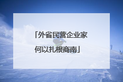 外省民营企业家何以扎根商南