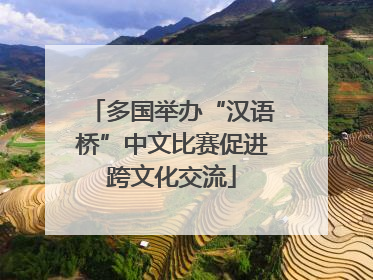 多国举办“汉语桥”中文比赛促进跨文化交流