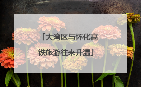 大湾区与怀化高铁旅游往来升温