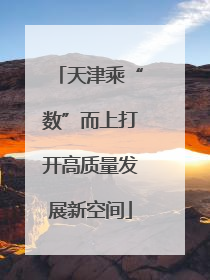 天津乘“数”而上打开高质量发展新空间