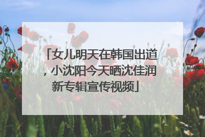 女儿明天在韩国出道，小沈阳今天晒沈佳润新专辑宣传视频