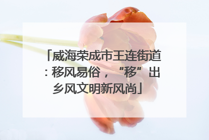 威海荣成市王连街道：移风易俗，“移”出乡风文明新风尚