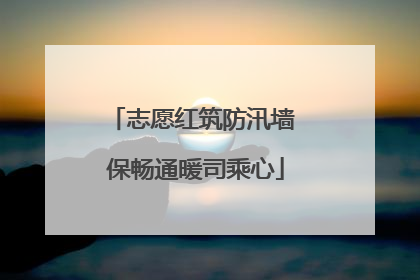 志愿红筑防汛墙 保畅通暖司乘心