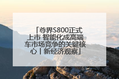 尊界S800正式上市 智能化成高端车市场竞争的关键核心丨新经济观察