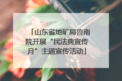 山东省地矿局鲁南院开展“民法典宣传月”主题宣传活动