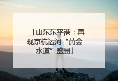 山东东平港：再现京杭运河“黄金水道”盛景