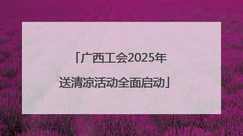 广西工会2025年送清凉活动全面启动