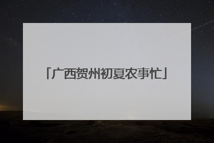 广西贺州初夏农事忙