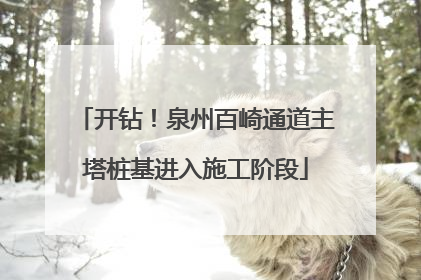 开钻！泉州百崎通道主塔桩基进入施工阶段