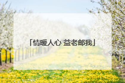 情暖人心 益老邮我