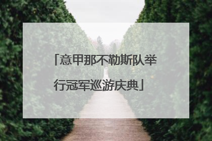 意甲那不勒斯队举行冠军巡游庆典