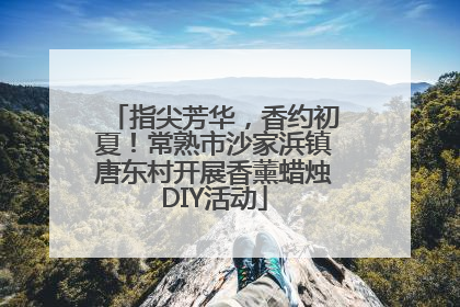 指尖芳华，香约初夏！常熟市沙家浜镇唐东村开展香薰蜡烛DIY活动