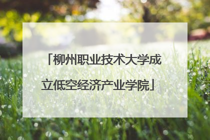 柳州职业技术大学成立低空经济产业学院