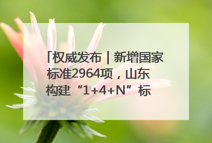 权威发布｜新增国家标准2964项，山东构建“1+4+N”标准化创新发展新格局
