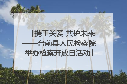 携手关爱 共护未来——台前县人民检察院举办检察开放日活动