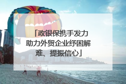 政银保携手发力 助力外贸企业纾困解难、提振信心