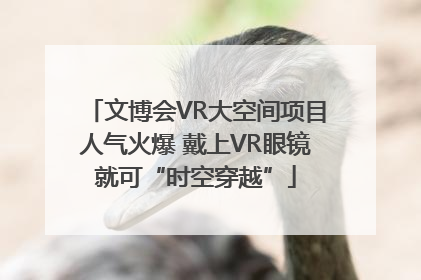 文博会VR大空间项目人气火爆 戴上VR眼镜就可“时空穿越”