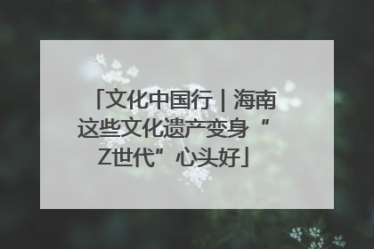 文化中国行｜海南这些文化遗产变身“Z世代”心头好