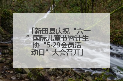 新田县庆祝“六一”国际儿童节暨计生协“5·29会员活动日”大会召开
