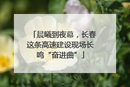 晨曦到夜幕，长春这条高速建设现场长鸣“奋进曲”