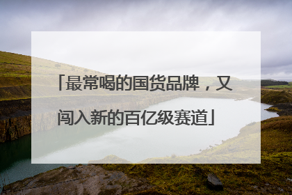 最常喝的国货品牌，又闯入新的百亿级赛道