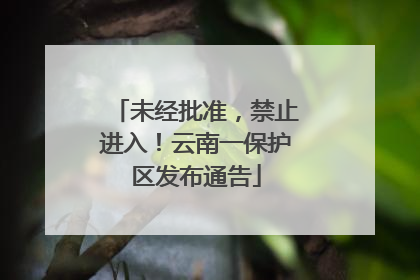 未经批准，禁止进入！云南一保护区发布通告