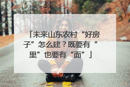 未来山东农村“好房子”怎么建？既要有“里”也要有“面”