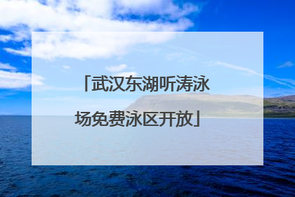 武汉东湖听涛泳场免费泳区开放