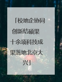 校地企协同创新结硕果 十余项科技成果落地北京大兴