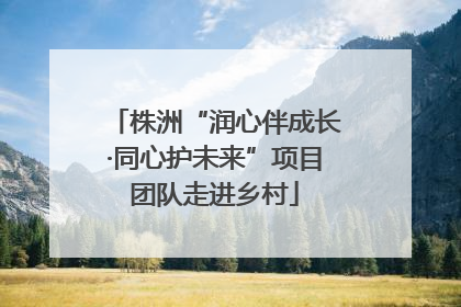 株洲“润心伴成长·同心护未来”项目团队走进乡村