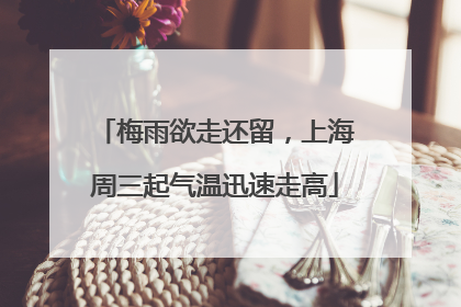 梅雨欲走还留，上海周三起气温迅速走高