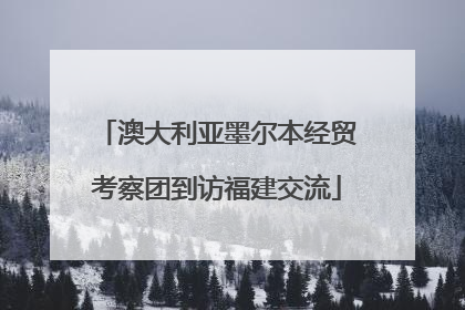 澳大利亚墨尔本经贸考察团到访福建交流